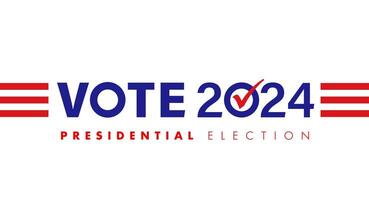 votar 2024, presidencial elección Estados Unidos concepto. elección día 2024 bandera vector