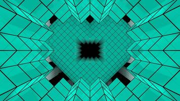 Multicolor and White Through Pixel Heart Background VJ Loop video