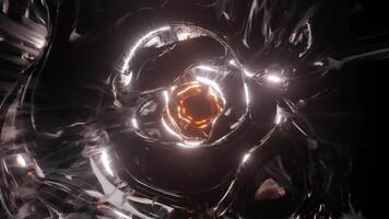 White and Orange Wormhole Inside Background Loop video