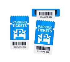 Car Parking ticket, receipt template. Paper receipt from ticket machine slot. Parking zone. Payment station. Vector illustration