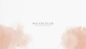 Abstract horizontal watercolor background. Neutral light brown colored empty space background illustration vector