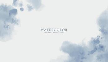 Abstract horizontal watercolor background. Neutral light blue colored empty space background illustration vector