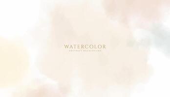 Abstract horizontal watercolor background. Neutral light brown colored empty space background illustration vector