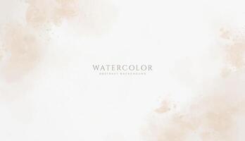 Abstract horizontal watercolor background. Neutral light brown colored empty space background illustration vector