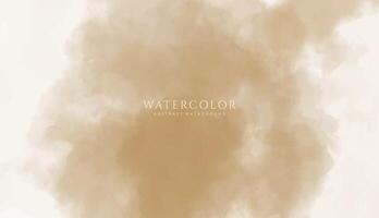 Abstract horizontal watercolor background. Neutral light brown colored empty space background illustration vector