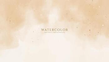 Abstract horizontal watercolor background. Neutral light brown colored empty space background illustration vector