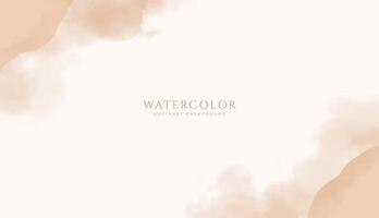 Abstract horizontal watercolor background. Neutral light colored empty space background illustration vector