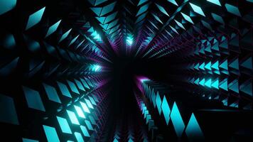 Cyan and Pink Circular Descent Background VJ Loop video