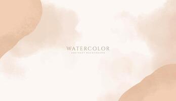 Abstract horizontal watercolor background. Neutral light colored empty space background illustration vector