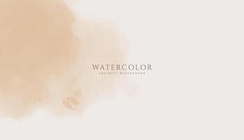 Abstract horizontal watercolor background. Neutral light brown colored empty space background illustration vector