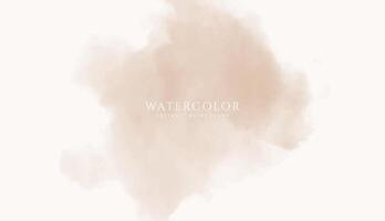 Abstract horizontal watercolor background. Neutral light brown colored empty space background illustration vector