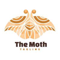 moth character logo mascot vector