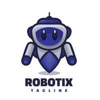 robot character logo mascot vector