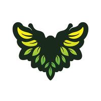 Bird abstract Character logo vector