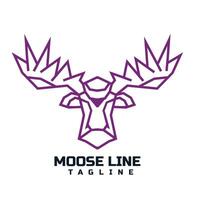 moose head character logo mascot vector