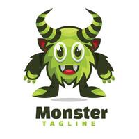 monstruo personaje logo mascota vector