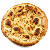 AI generated photo of arab pita bread isolated on white background