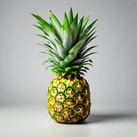 ai generado un piña en un blanco antecedentes foto