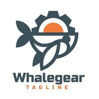 ballena mascota logo vector
