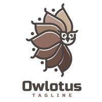 owl bird character mascot logo vector