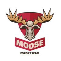 moose head character logo mascot vector