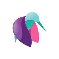 Bird abstract Character logo vector