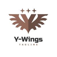 wing abstract character logo vector