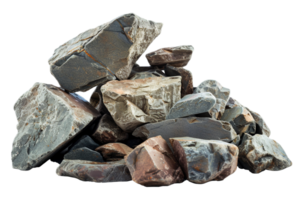 AI generated Pile of Assorted Rocks and Boulders png