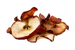 ai généré tranché rouge Pomme avec séché Pomme frites png