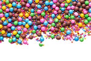 ai généré coloré pile de assorti bonbons png