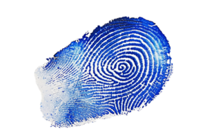 AI generated Blue Glitter Fingerprint png