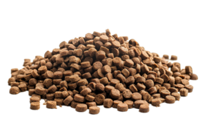 ai généré pile de sec chien nourriture croquettes png