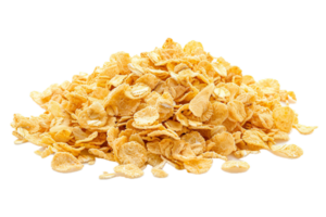 ai generiert Stapel von golden Cornflakes png