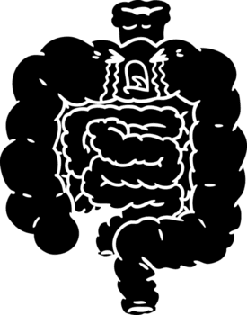 Karikatur Innereien Weinen solide schwarz Symbol png