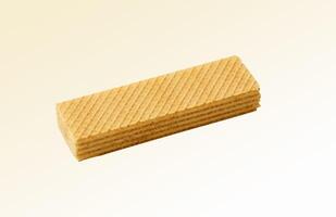 Delicious chocolate wafer isolated on white background photo