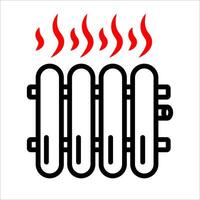 hot battery, radiator icon vector illustration symbol