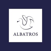 albatros icono vector pájaro libertad símbolo para negocio vector