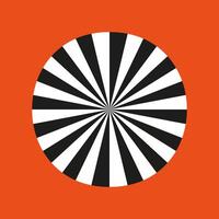 Striped background round object for vector background white and black stripes