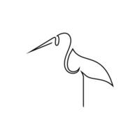 stork logo design illustration vector