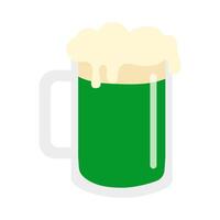 Mug of green beer for st. Patricks day vector