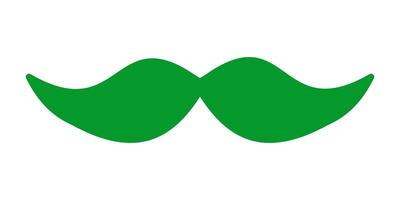 Green mustache for st patrick day vector