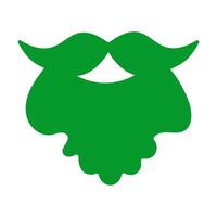 Vector illustration green beard for St. Patricks Day