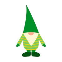 Green gnome with shamrocks for St. Patrick's Day vector