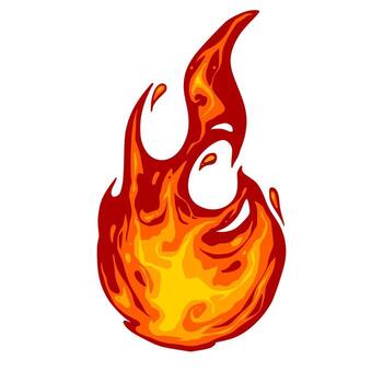 Fire flames Element Vector