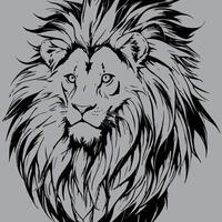 silhouette lion design vector free