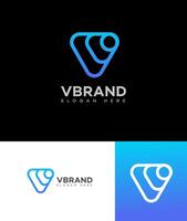 V Letter Logo Icon Brand Identity Sign Symbol Template vector