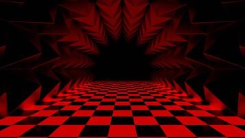 Red and Black Spike Tunnel Background VJ Loop video