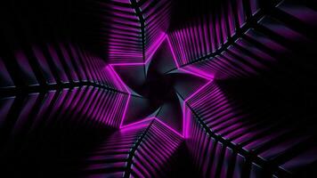 Pink and Cyan Star Spiral Tunnel Background VJ Loop video