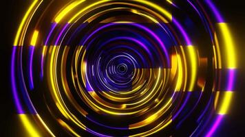 Purple and Gold Floating Circles Background VJ Loop video