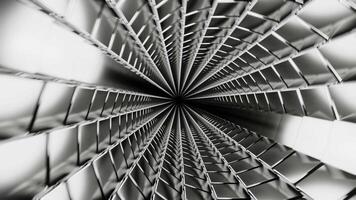 svart och vit lysande cybernetiska tunnel bakgrund vj slinga video